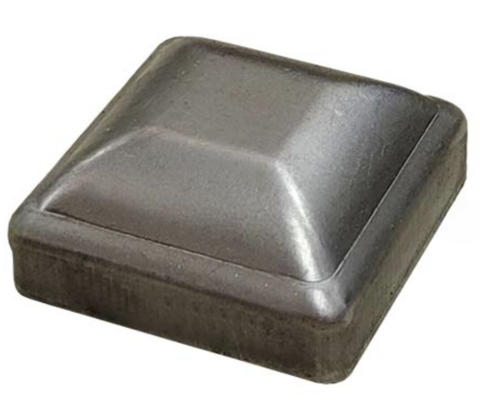 3/4in Steel Pressed Post Cap – Bare Steel Finish