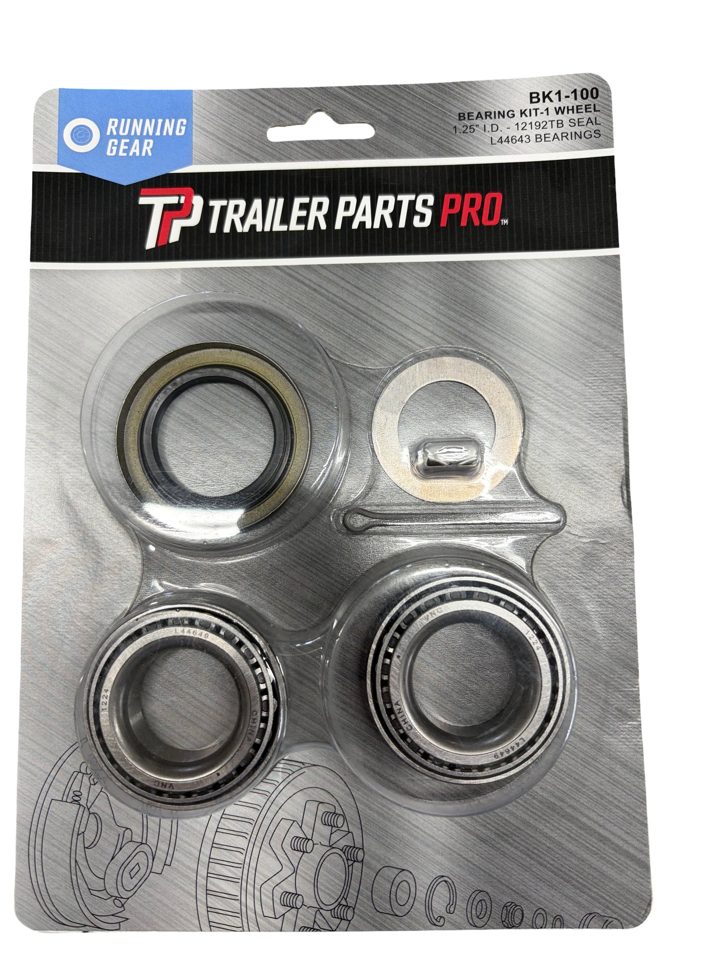Trailer Parts Pro Hub & Drum Bearing & Seal Kit – Fits 2K Axles & BT8 Spindles