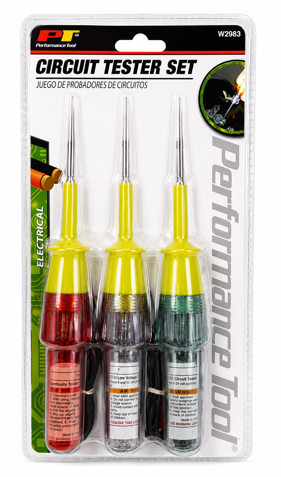 Performance Tool 3-Piece Circuit Tester Set