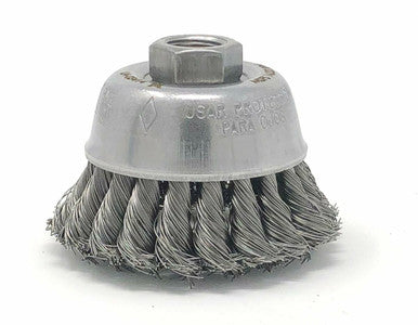 United Abrasives 03501 Small Cup Brush 2-3/4in x .020in x 5/8-11in