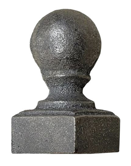 1in Cast Iron Ball Post Cap – Weld-On Decorative Post Cap
