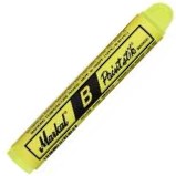 Markal Paintstik Original Solid Paint Marker – Yellow – Weather-Resistant Industrial Marking Stick – 3 Pack