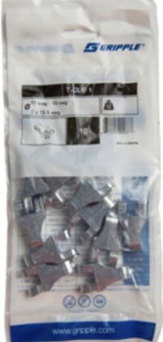 Bekaert GRPT10 Gripple T‑Clip – 10 Count
