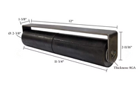 12in Heavy-Duty Rubber Guide Roller – Weldable Steel Bracket /Bearings