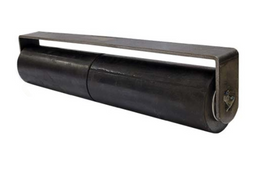 12in Heavy-Duty Rubber Guide Roller – Weldable Steel Bracket /Bearings