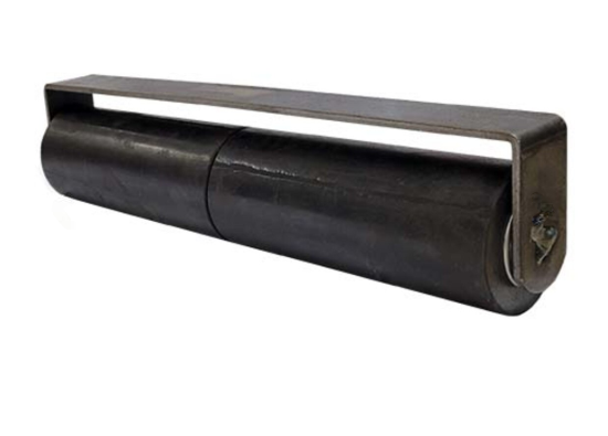 12in Heavy-Duty Rubber Guide Roller – Weldable Steel Bracket /Bearings