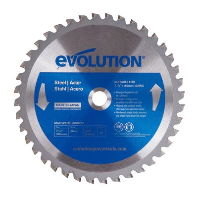 Evolution 185BLADEST – 7-1/4in 40T Mild Steel & Ferrous Metal TCT Blade