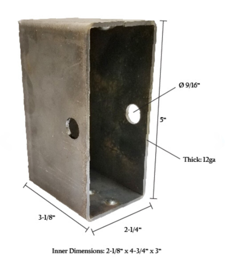 3in & 4in V-Groove Wheel Box - Bare