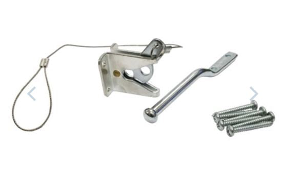 Gravity Gate Latch with Wire – 2in Bolt-On – Zinc Plated Heavy-Duty Gate Latch