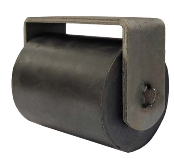 3in Heavy-Duty Rubber Guide Roller – Weldable Steel Bracket w/Bearings