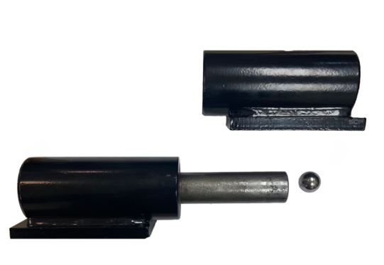 9in Barrel Hinge with Weld Plate – Heavy-Duty Weld-On Gate Hinge 1/PKG