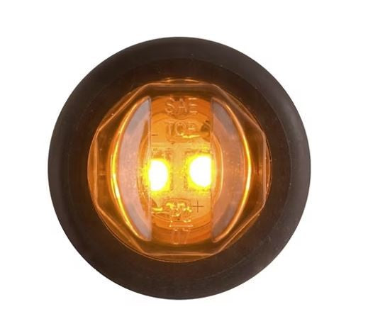 3/4in Optronics Round LED Amber Clearance Marker Light – P2 Rated