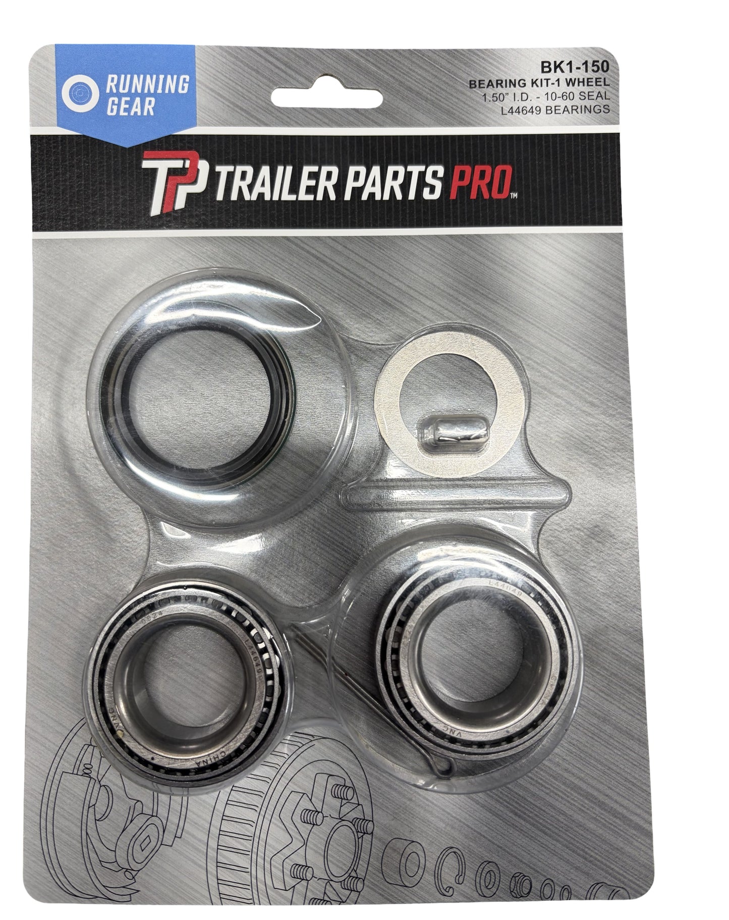 Trailer Parts Pro Hub Bearing & Seal Kit – Fits 2K Axles & BTR Spindles