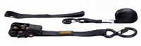 Ratchet Strap, 1in X 15ft w/Padded Handles 2,200 lb Capacity Working Load Limit Trailer Parts Pro