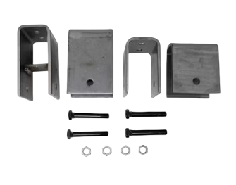 Trailer Parts Pro Single Axle Hanger Kit – Tall Hangers – Fits 1-3/4in to 2in Slipper Springs – 2,000-8,000 lb Axles