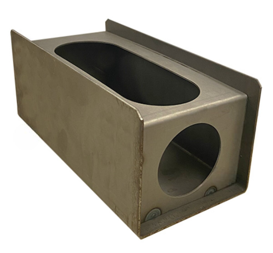 6in Oval Light Box With 2in Round Side Light - Steel