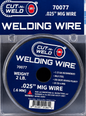 Cut-N-Weld ER70S-6 MIG Welding Wire – .025in Diameter – 2lb Spool