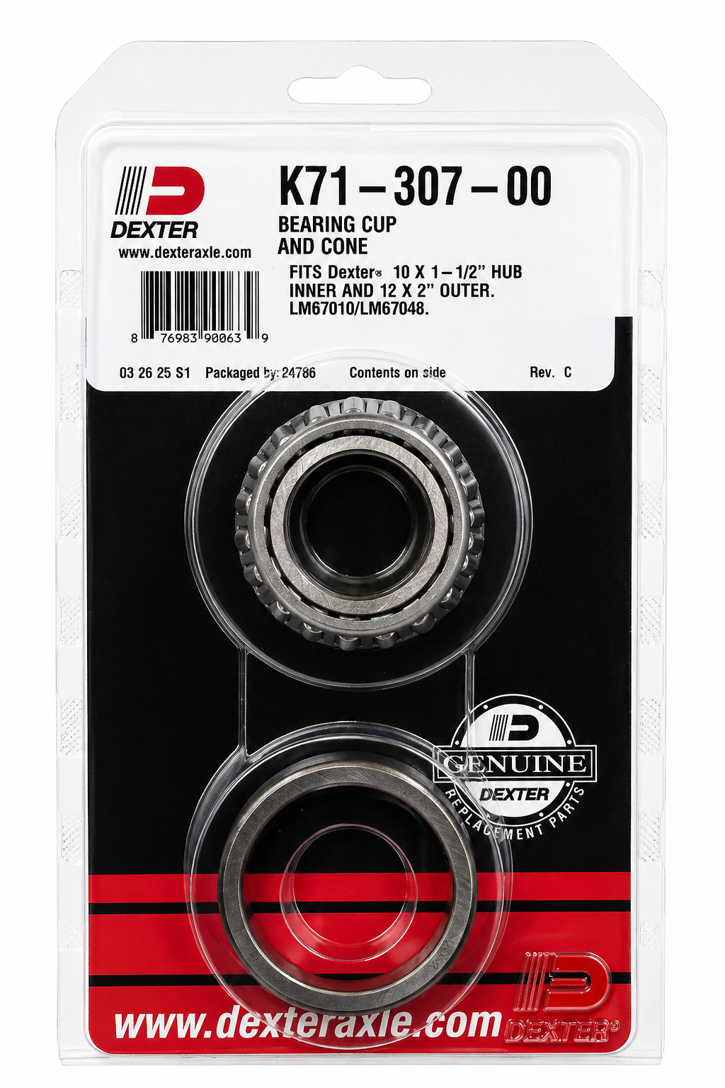 Single Cone Tapered Roller Bearing with Race – 1.250in ID – Fits 8-201-5 & 8-213-5 Hubs
