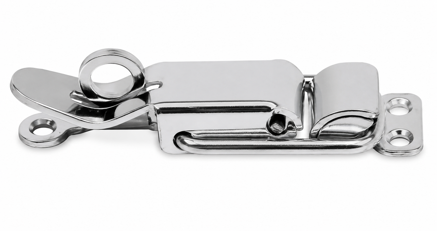 Zinc-Plated Lockable Draw Catch – 1-1/4in x 3-3/4in