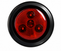 Trailer Light – 2in Round Marker Light – Dark Red Lens / 3 LEDs