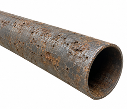 4in x .237W Bare PITTED Steel Pipe  - Sold by the foot