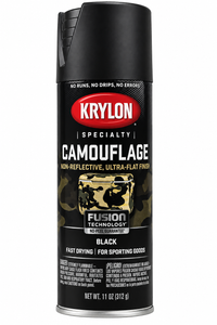 Krylon Specialty Camouflage Spray Paint – Black – Ultra-Flat Non-Reflective Finish
