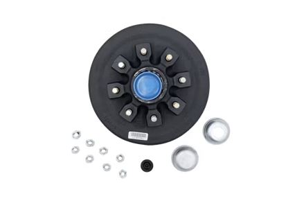 8 on 6.5in Pre-Greased Hub & Drum Assembly – 9/16in Studs – #42 Spindle – 5.2K–7K Axles