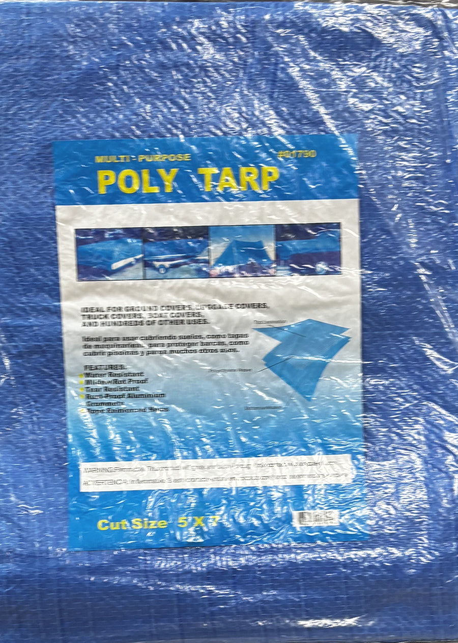Blue Poly Tarp 5ft x 7ft