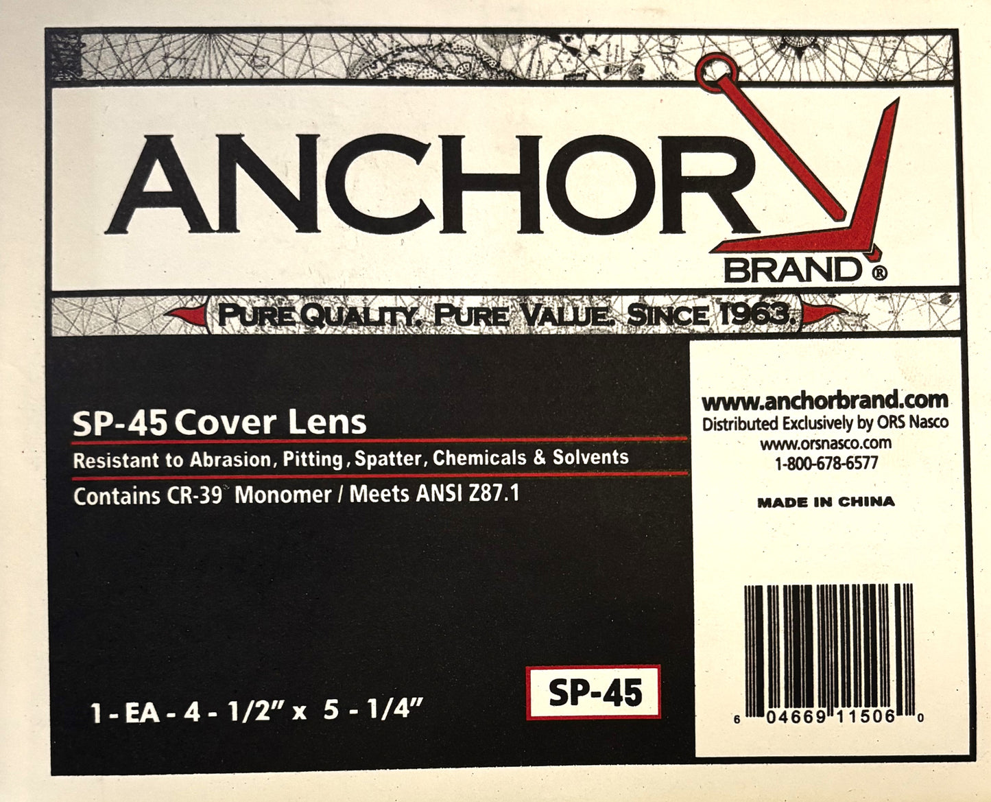 Anchor Cover Lens – 4-1/2in x 5-1/4in – Abrasion and Chemical Resistant