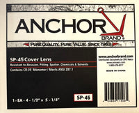 Anchor Cover Lens – 4-1/2in x 5-1/4in – Abrasion and Chemical Resistant