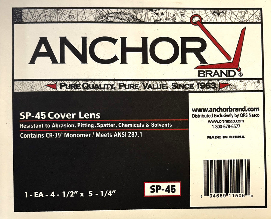 Anchor Cover Lens – 4-1/2in x 5-1/4in – Abrasion and Chemical Resistant