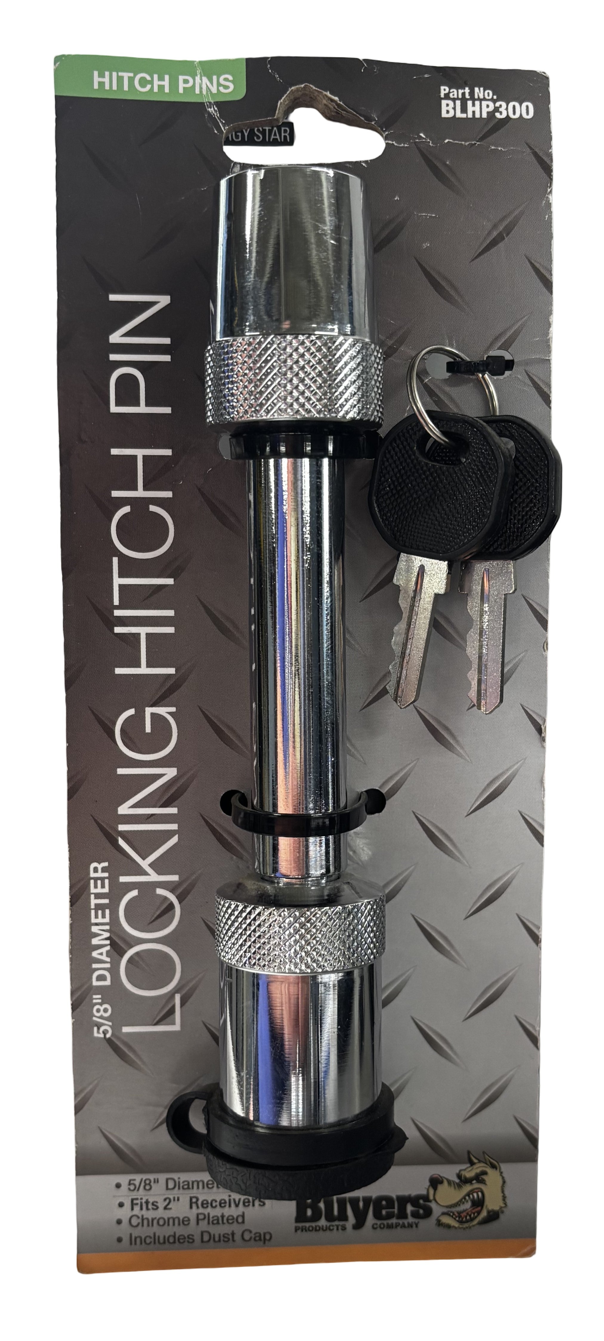 Locking Hitch Pin 5/8in – Fits 2in Receivers, Chrome-Plated