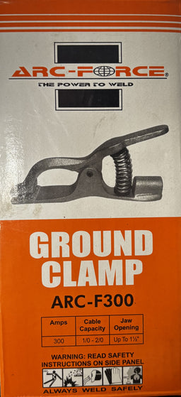 Arc-Force ARC-F300 Ground Clamp – 300A 1/0–2/0 Cable Capacity