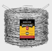 Stay‑Tuff Low Carbon Barbed Wire – 2 Point, 12.5GA, 5in Spacing