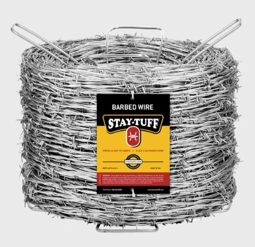 Stay‑Tuff Low Carbon Barbed Wire – 2 Point, 12.5GA, 5in Spacing