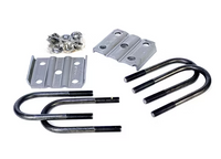 U-Bolt Kit, 3.5K for 2 3/8in Round Axle Tube, 1/2in-20 Rod Diameter, 5 1/2in Long
