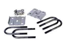 U-Bolt Kit, 3.5K for 2 3/8in Round Axle Tube, 1/2in-20 Rod Diameter, 5 1/2in Long