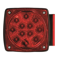 5.25in Square LED Red 15 Diode Stop/Turn/Tail Universal Light