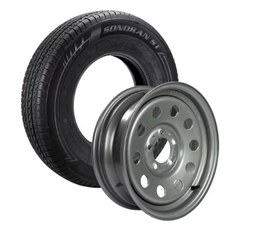 TWA, ST205/75R C GDRD/15x5 545 MOD SLVR TWA ST205/75R LRC Radial Goodride 15x5 545  Zero Mod SLVR 3.19CB 1820Lbs@50PSI