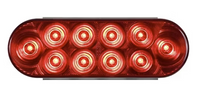 6in Oval LED Red Stop/Turn/Tail Light 10 Diode