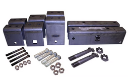 Tandem Axle Hanger Kits, 2in Slipper Springs (3,500 - 8,000 LBS. Axles) 4in Hangers E4541 Short Equalizer 3/8in Spring Keeper Bolts 7/8in Dry Equalizer Bolt