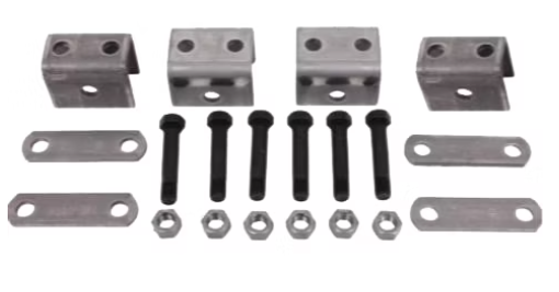 Single Axle Hanger Kit, 1 3/4" Double Eye Springs (2,000-7,000 LBS. Axles) - Short Hanger - Long Strap - No Bushing