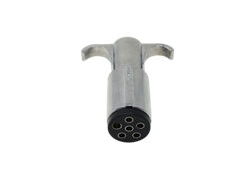 Trailer Electrical Connection: Zinc, Retail Package Trailer Parts Pro 6-Way Round, 12-24 Volts, 40 Amp