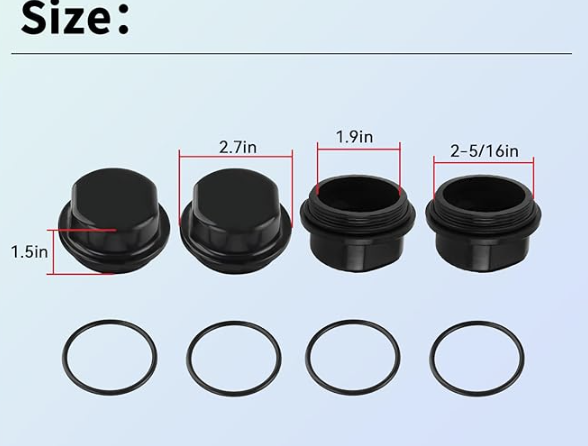 Hub Dust Caps Compatible With Dexter Vortex, K71-G01-73 21-261 48355v Replacement Vortex Hub Dust Cap - Fit Boat, Trailer & Other Hub Kits