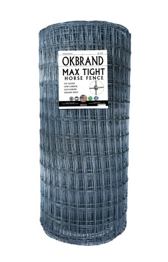OK Brand Horse Fence – 60in x 200ft 4in x 2in Mesh 12.5GA Max-Tight Galvanized