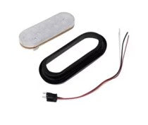 6in Oval LED Clear Backup Light KIt 10 Diode Recess Mount 10V