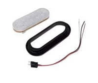 6in Oval LED Clear Backup Light KIt 10 Diode Recess Mount 10V