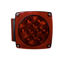 4.75in Square LED Red 11 Diode Optronics LED Stop/Turn/Tail Universal Light