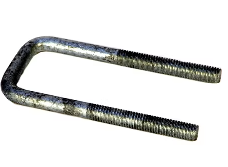 Square U-Bolt, Galvanized, 1/2in–13 Diameter, 5.50in L, 2 1/16in W