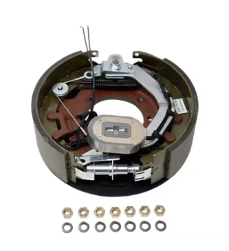 Trailer Parts Pro 10,000 lbs General Duty per Pair Capacity (5,000 lbs Each) Forward Self Adjust 12-1/4in x 3-3/8in Electric Drum Trailer Brake, Right Side, 7-Bolt Mount, Black Painted Finish